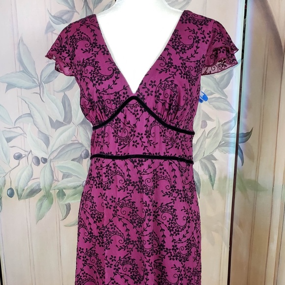 CDC Dresses & Skirts - Fuchsia & Black Embroidered Dress - 14